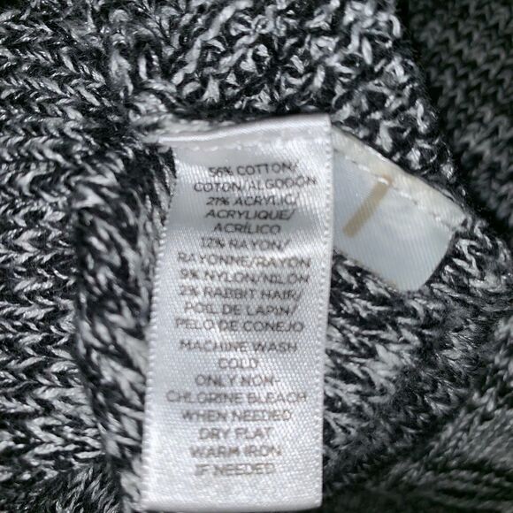 LOFT Black & White Space Dye Knit Sweater-Medium - Picture 6 of 6